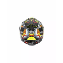 Casco Typhoon LY con gráfico — Talla M, gris brillante